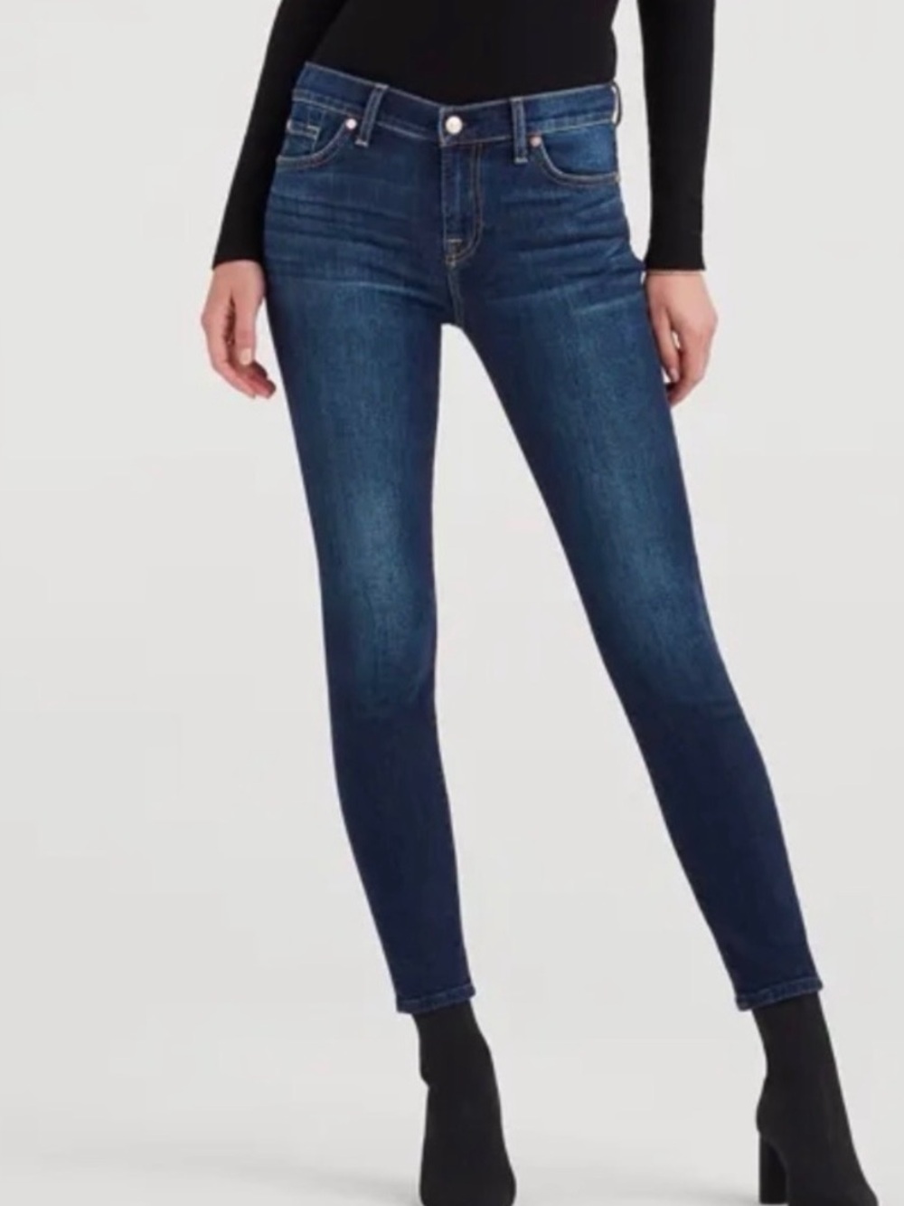 7 For All Mankind midrise skinny crop jeans size 27